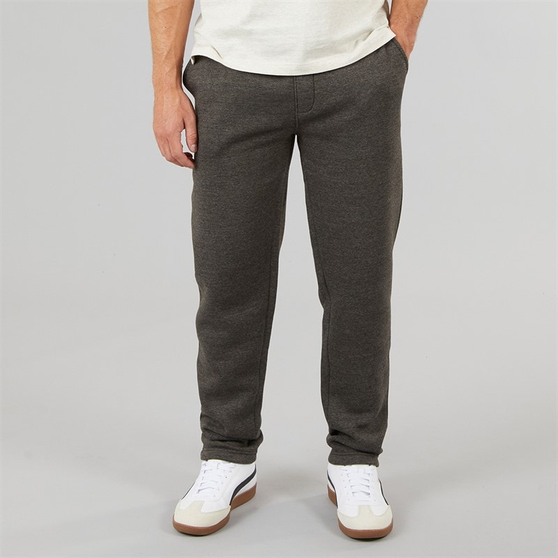 Kangaroo Poo Mens Open Hem Joggers Charcoal Marl