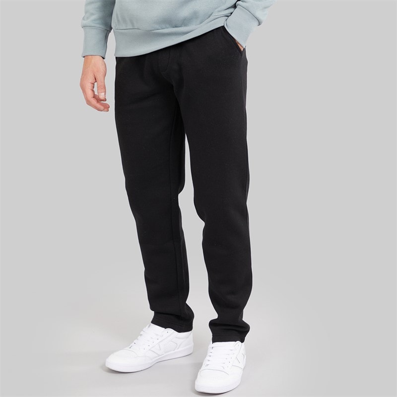 Kangaroo Poo Mens Open Hem Joggers Black