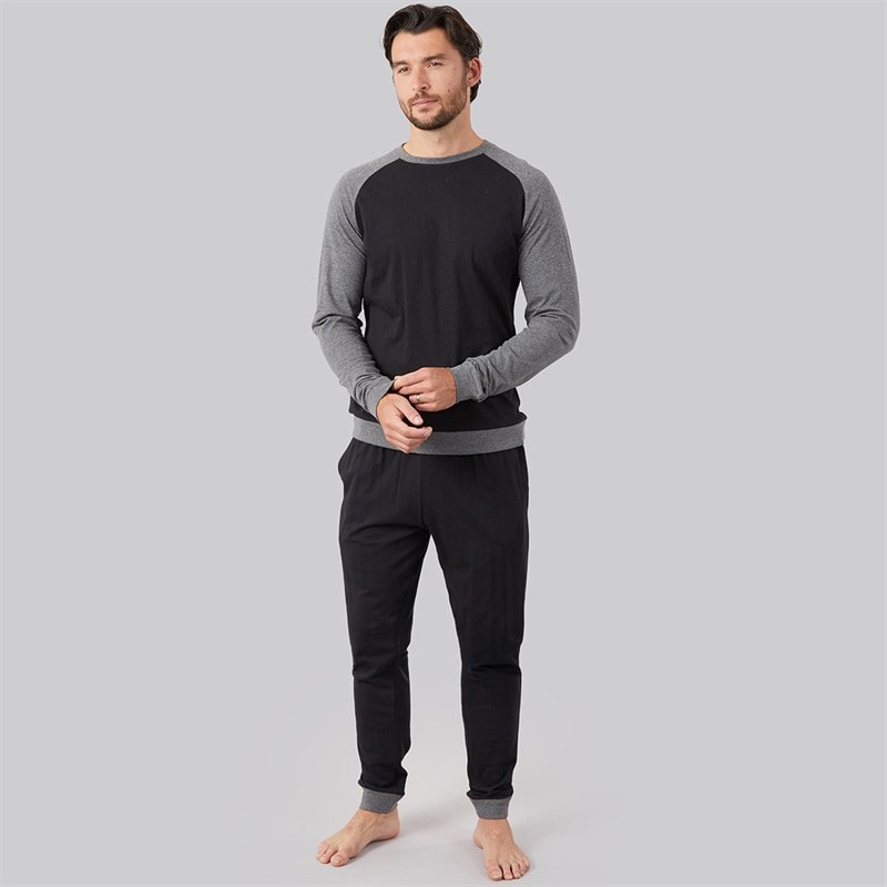 Kangaroo Poo Mens Loungewear Set Black