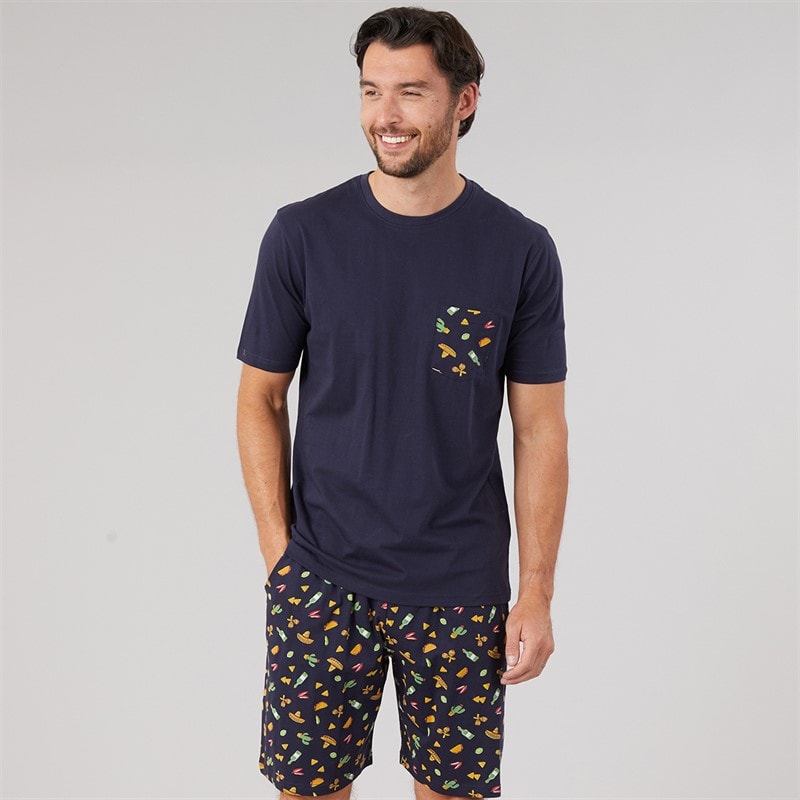 Kangaroo Poo Mens Shortie Pyjama Set Multi