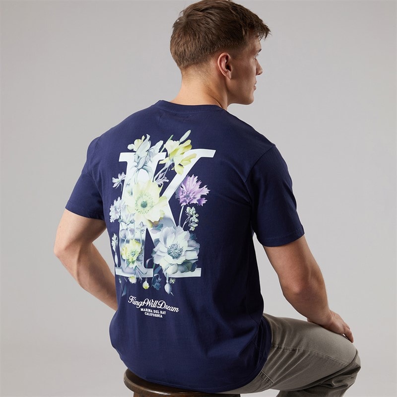 Kings Will Dream Mens Garden Relaxed Fit T-Shirt Navy