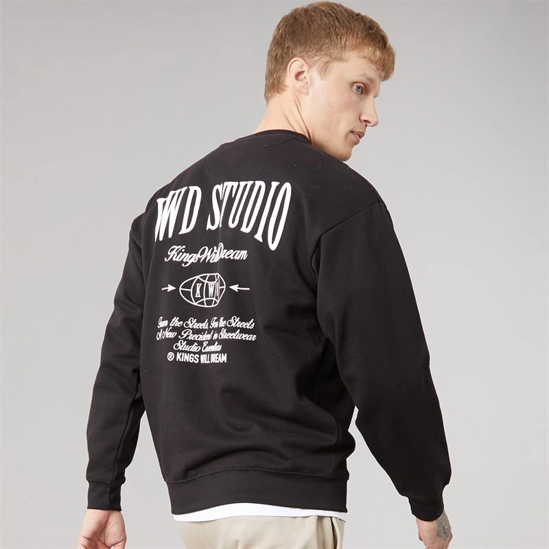 Kings Will Dream Mens Studio Crew Sweatshirt Black