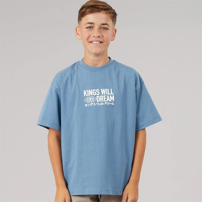 Kings Will Dream Boys Title T-Shirt Blue