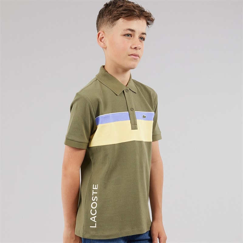 Lacoste Boys Polo Shirt Olive/Farine