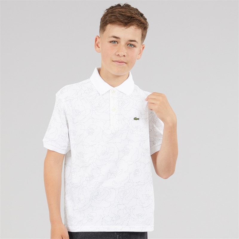 Lacoste Boys Polo Shirt Blanc/Multico