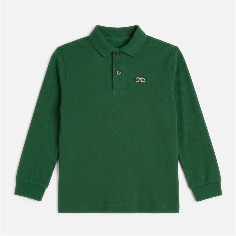 Lacoste Boys Long Sleeve Polo Shirt Vert