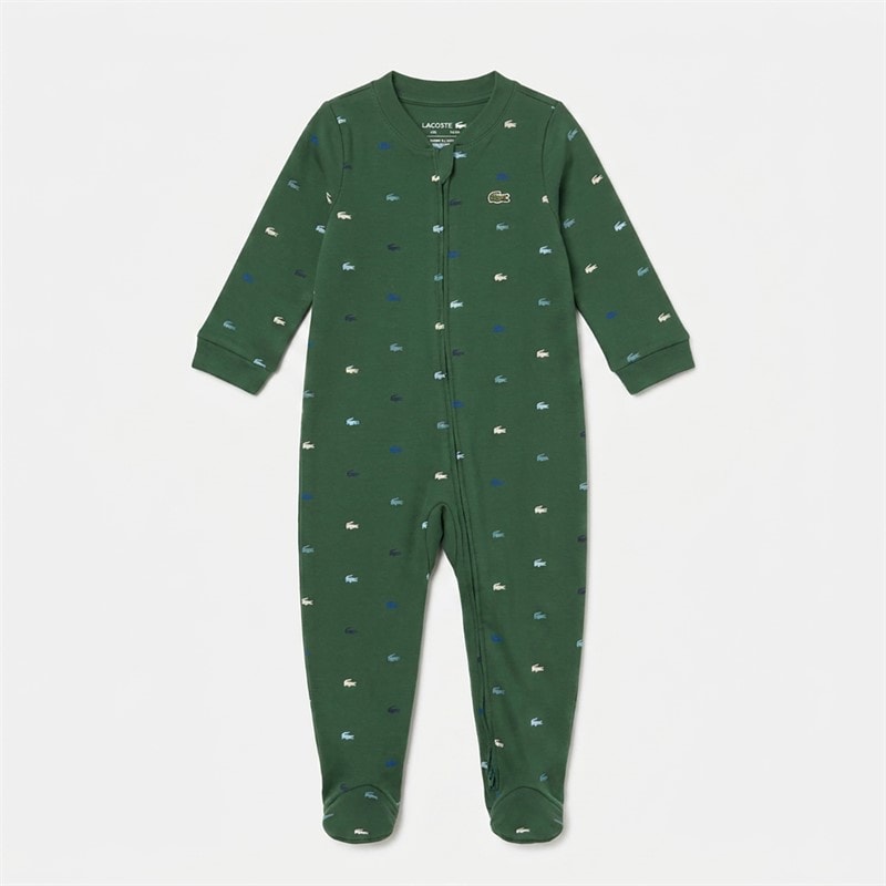 Lacoste Boys Baby Croco Print Bodysuit Vert