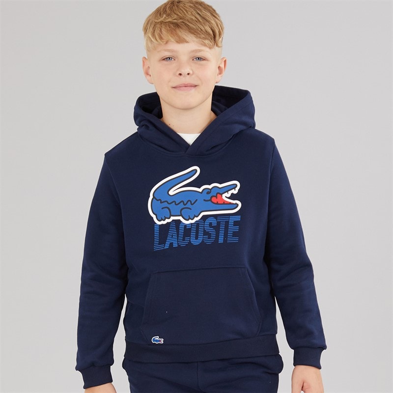Lacoste Boys Motion Croc Hoodie Marine