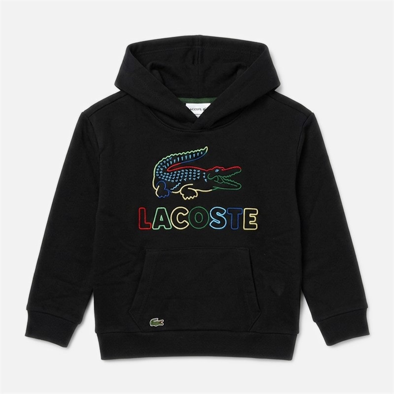 Lacoste Boys Graphic Core Hoodie Noir