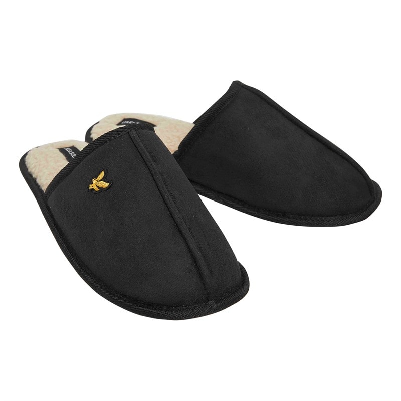 Lyle And Scott Vintage Mens Tarquinn Mule Slippers Black