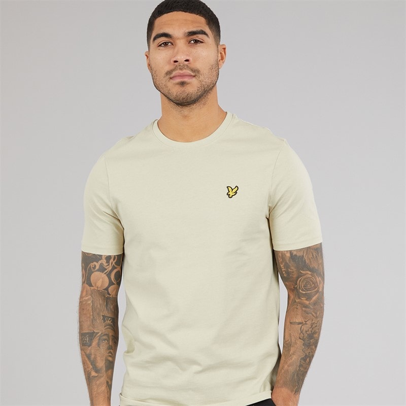 Lyle And Scott Vintage Mens Lightweight Seasonal Cotton T-Shirt Grey Taupe