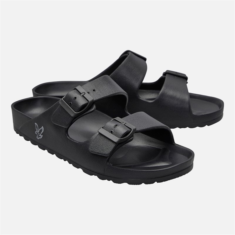 Lyle And Scott Vintage Mens Skye Eva Footbed Sandals Black