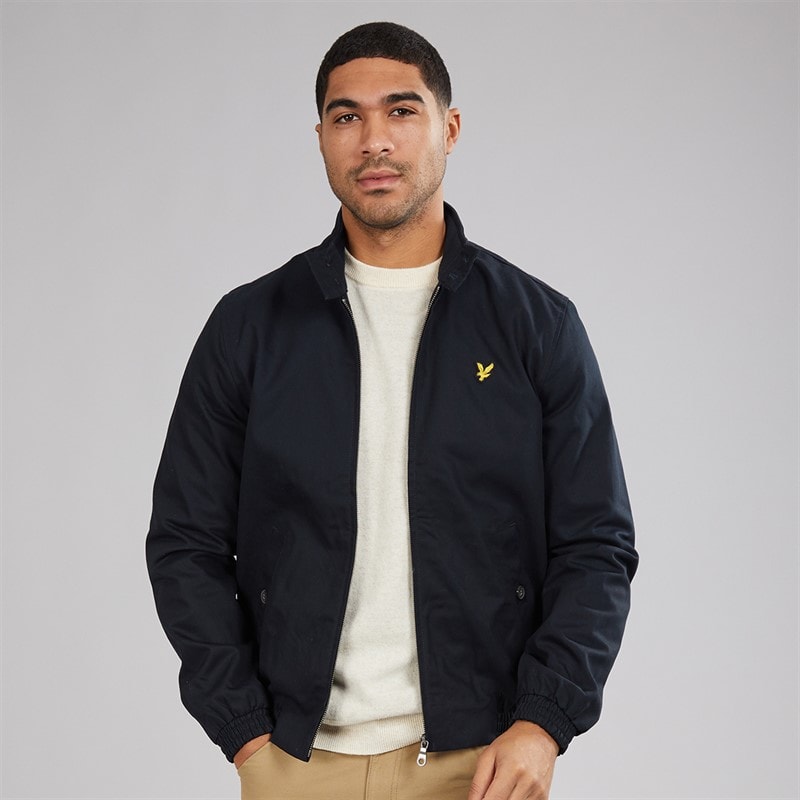Lyle And Scott Vintage Mens Harrington Jacket Dark Navy