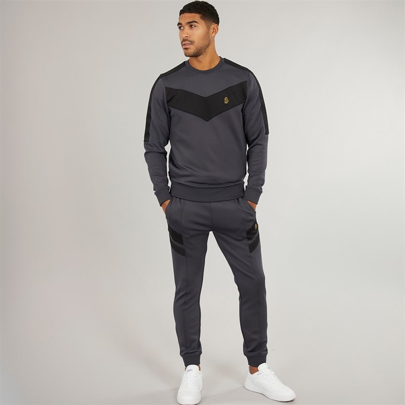 LUKE 1977 Mens Casa Tracksuit Charcoal