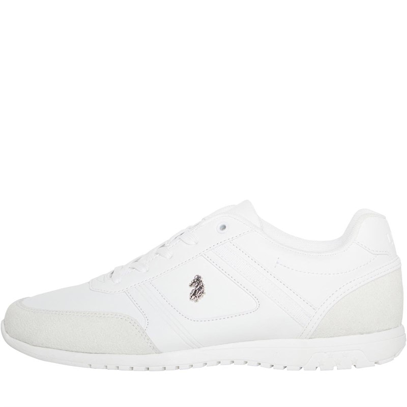 LUKE 1977 Mens Groves Trainers White Mono