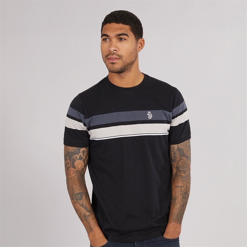 LUKE 1977 Mens Brazilia Printed T-Shirt Black/Charcoal