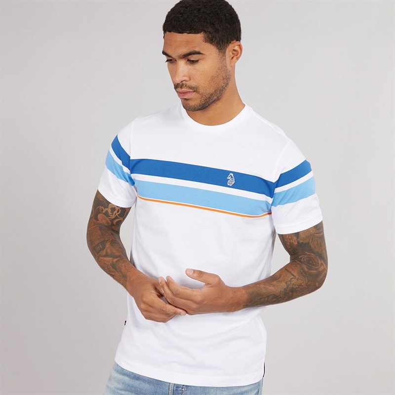 LUKE 1977 Mens Rio De Brazillia T-Shirt White/Ink Blue/Atlantic