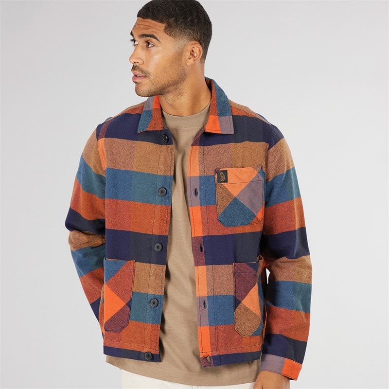LUKE 1977 Mens Riohacha Overshirt Copper Orange