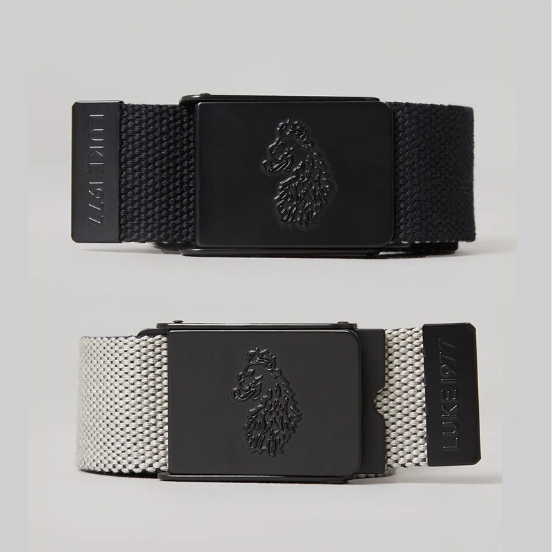 LUKE 1977 Mens Sunday Reversible Belt Black/Silver
