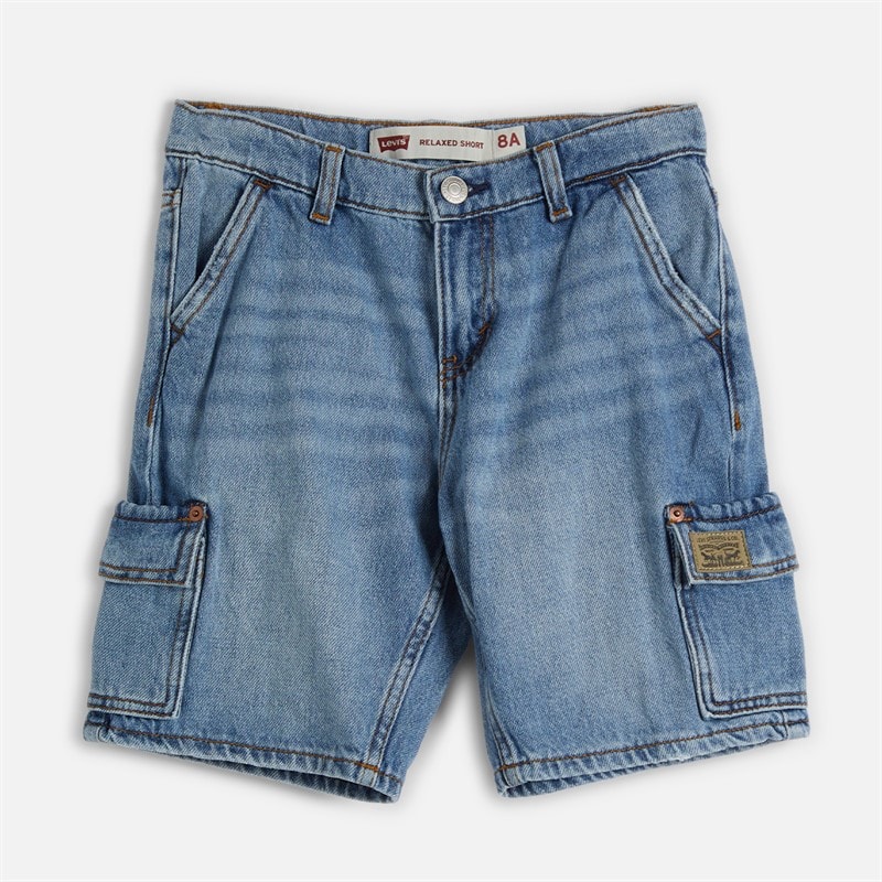 Levi's Boys Denim Cargo Shorts From Scratch No Destruction