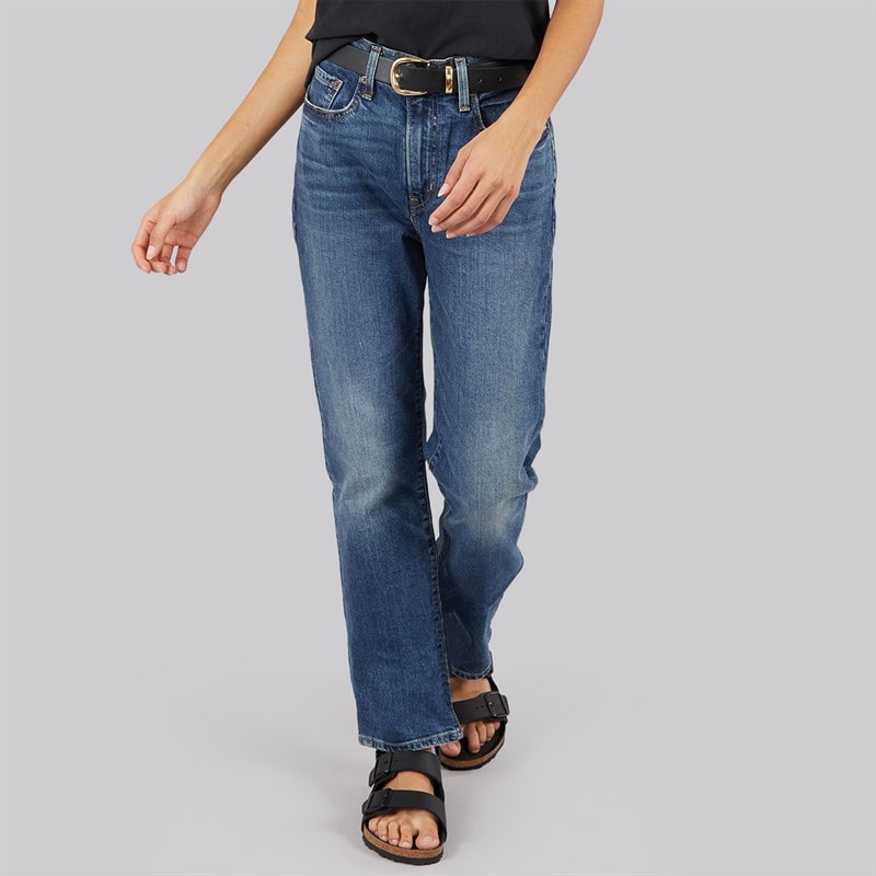 Levi's Womens 724 High Rise Straight Fit Jeans Ankle Time