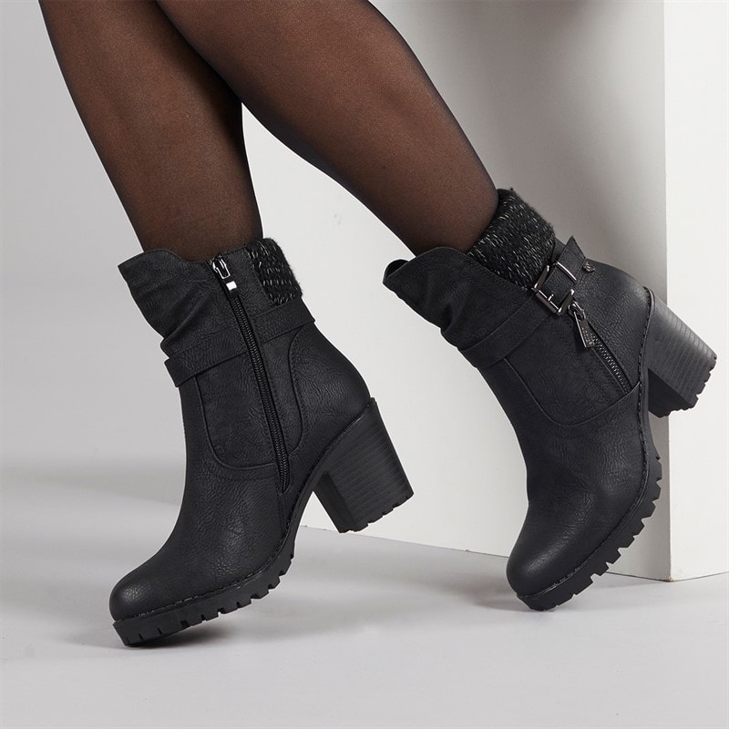Lotus Womens Jodie Ankle Boots Black
