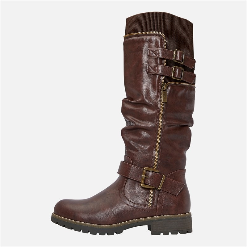Lotus Womens Jennifer Knee High Boots Brown