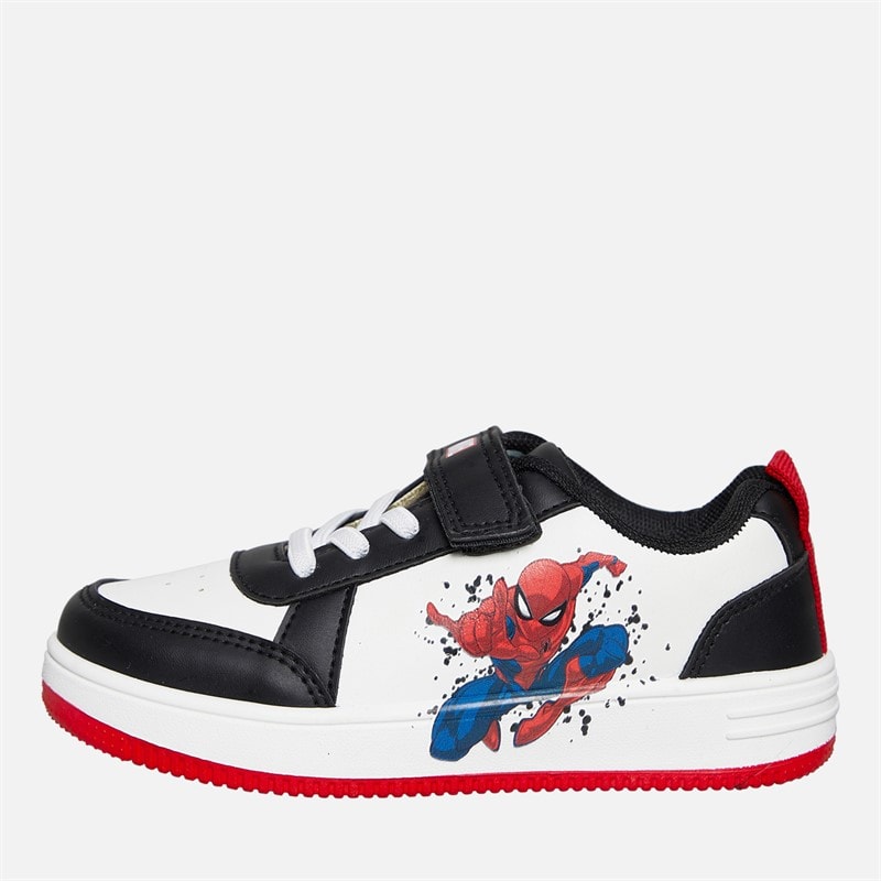 Spiderman Infant Boys Cupsole Trainers White/Black/Red