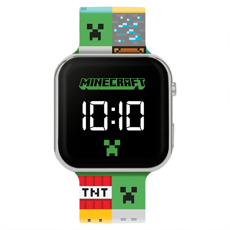 MINECRAFT Kids Printed Strap LED Watch Multi