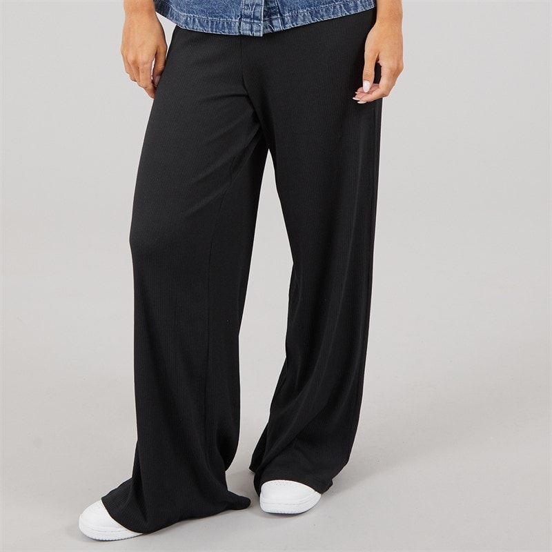Noisy May Womens Pasa Wide Leg Trousers Black