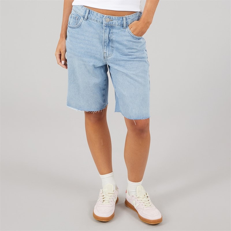 Noisy May Womens Holla Denim Shorts Light Blue Denim