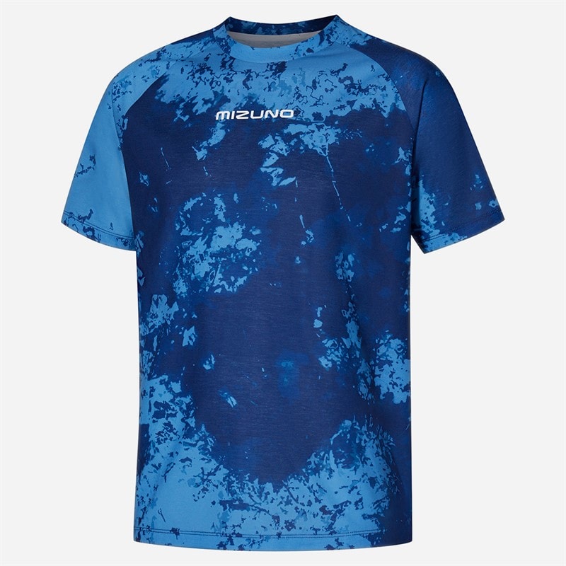 Mizuno Mens Athletics Graphic T-Shirt Bellwether Blue