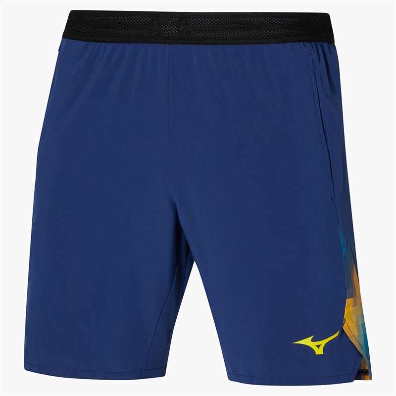Mizuno Mens Frontier 8 Inch Amplify Tennis Shorts Bellwether Blue