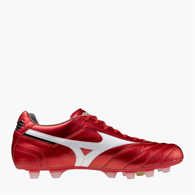 Mizuno Mens Morelia II Elite FG Firm Ground Football Boots Morelia 40Th Red/White/Black