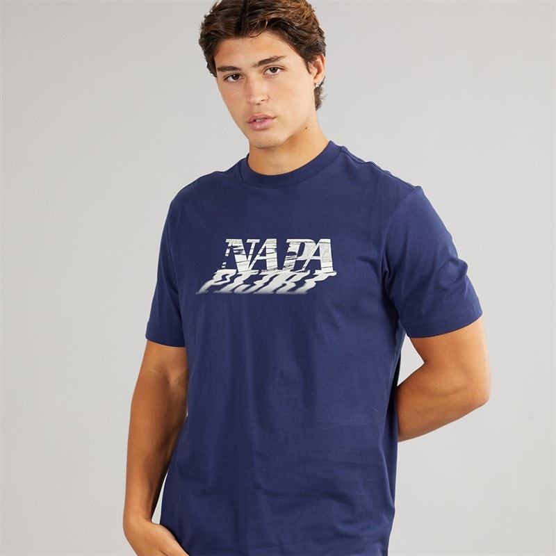Napapijri Mens Lodestar T-Shirt Naval Acade