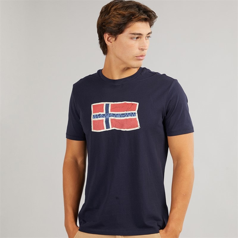 Napapijri Mens Mahsa T-Shirt Blue Marine