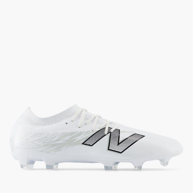 New Balance Mens Furon Pro V8 FG Firm Ground Football Boots White/Metallic Silver/Black