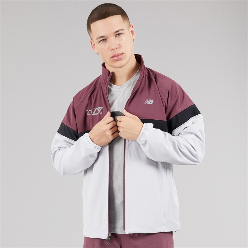 New Balance Mens London Edition Marathon Running Jacket Faded Purple