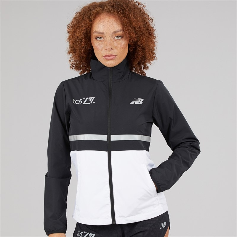 New Balance Womens London Edition Marathon Surplus Running Jacket Black/Multi