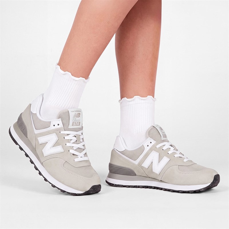 New Balance Womens 574 Core Trainers Nimbus Cloud/White