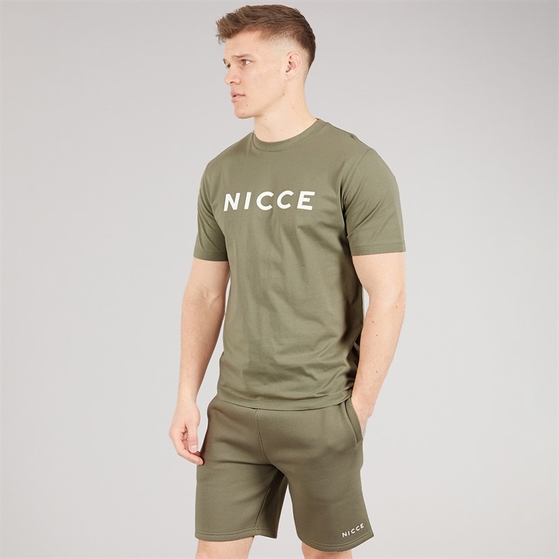 NICCE Mens Vitter T-Shirt And Shorts Set Sage