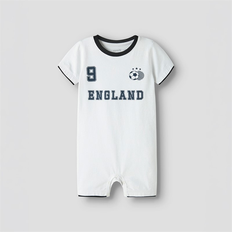 Name It England Football World Cup Baby Romper Bright White England