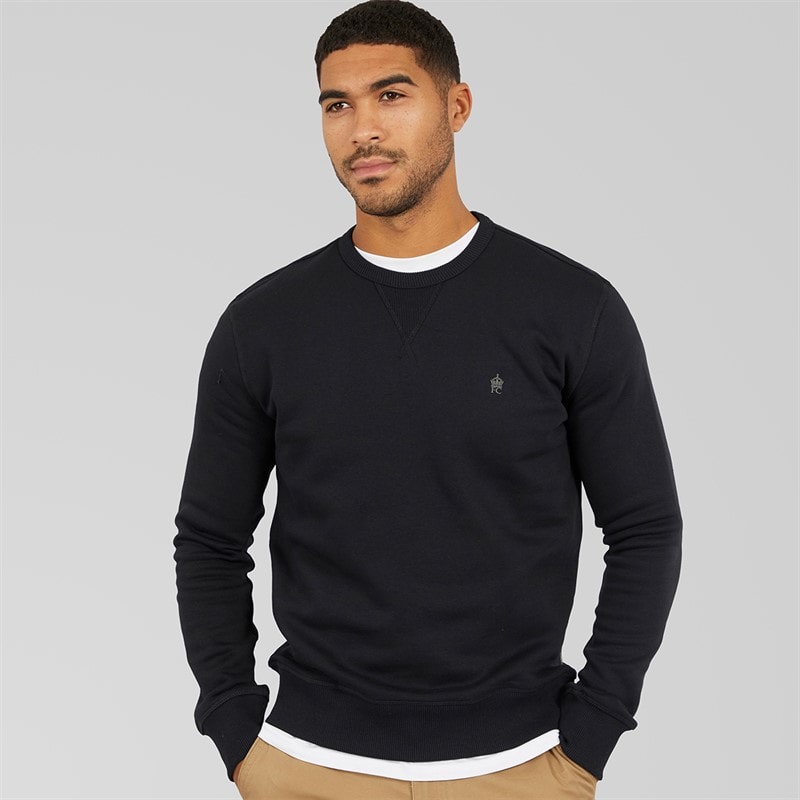 French Connection Mens Crew Neck Sweatshirt Marine