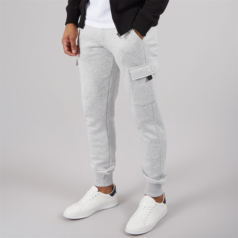 French Connection Mens FC Cargo Jogger Light Grey Mel
