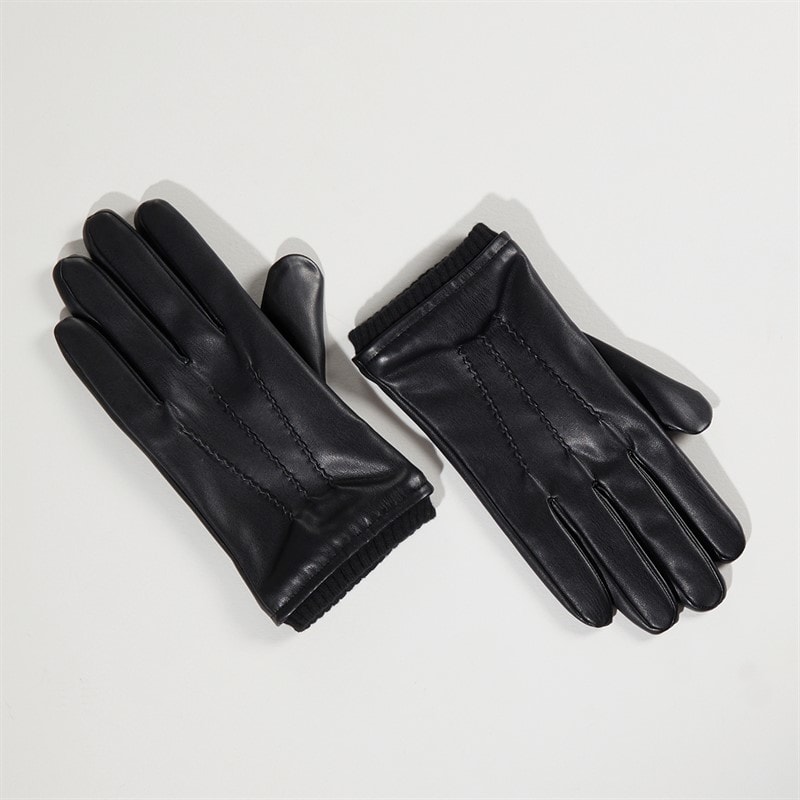 French Connection Mens Classic Gloves Black