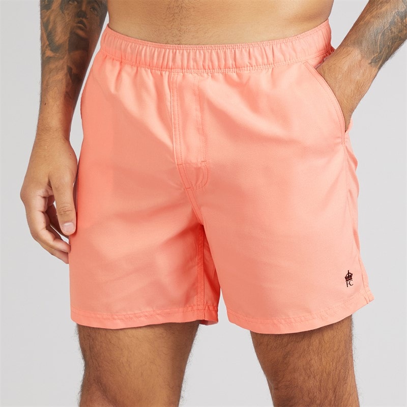 French Connection Mens Swim Shorts Coral