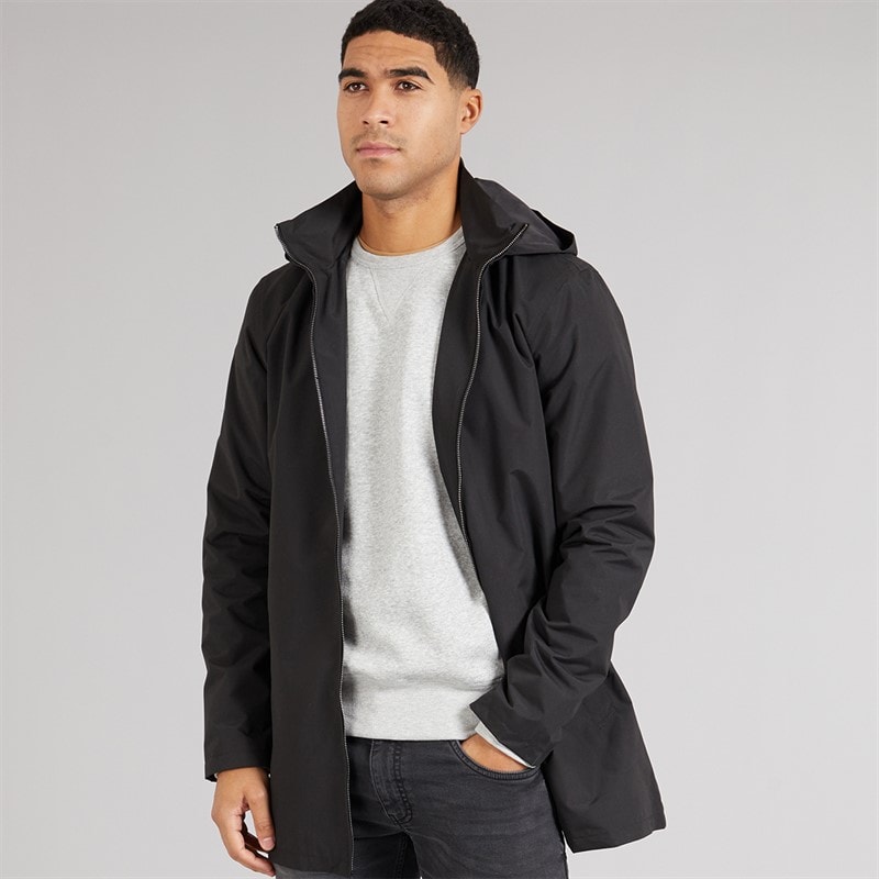 French Connection Mens Mac Hooded Jacket Black