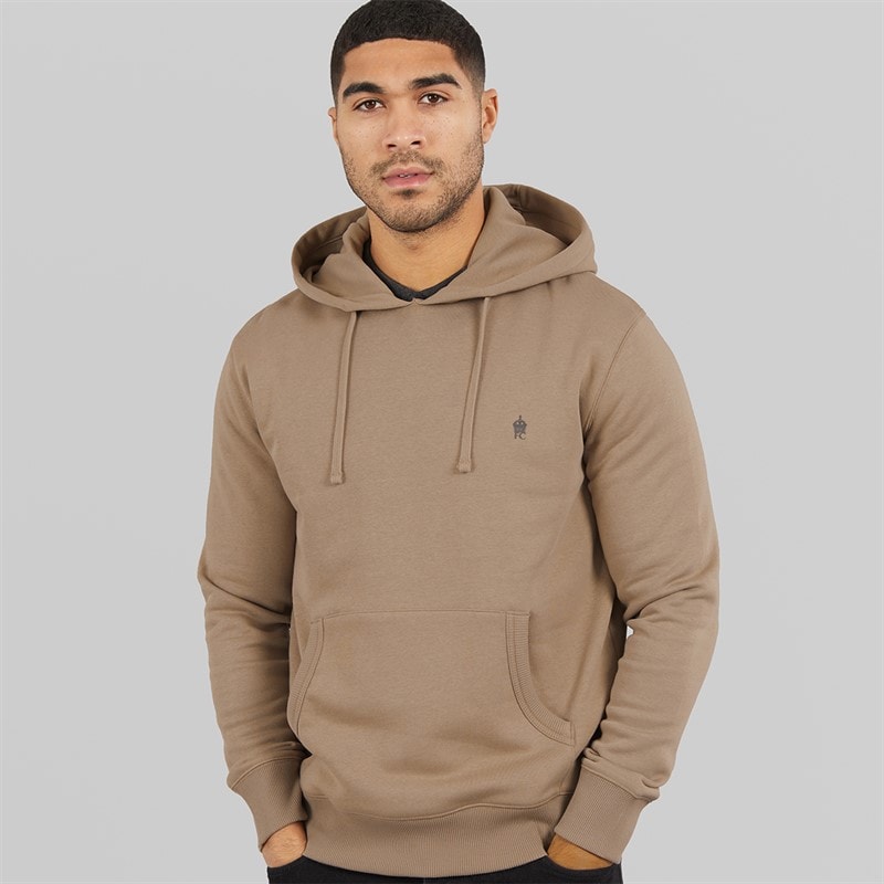 French Connection Mens FC Hoodie Mink/Gunmetal