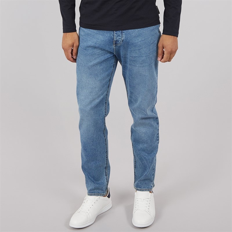 French Connection Mens FCUK Relaxed Fit Jeans Ind07 Lightwash