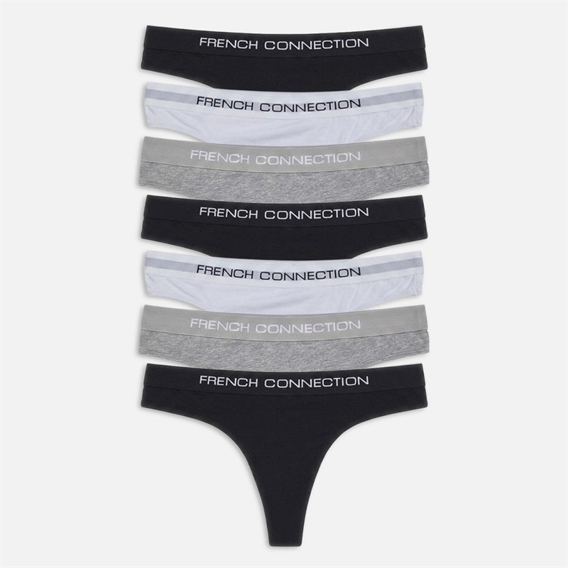 French Connection Womens Seven Pack Thongs Multi 1